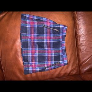 Girls plaid wool mix skirt